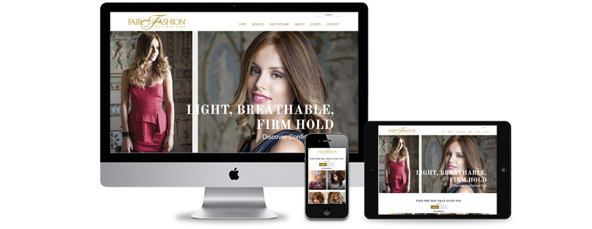 Website design for hair and beauty products