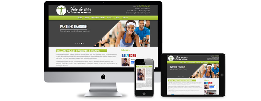 New website design for a personal trainer